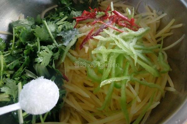 呛拌香菜土豆丝的做法图解11