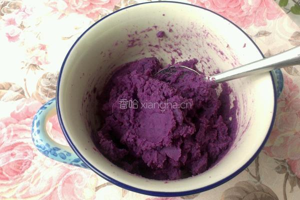 紫薯芝麻饼的做法图解3