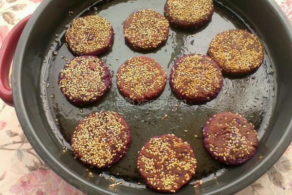紫薯芝麻饼的做法图解10