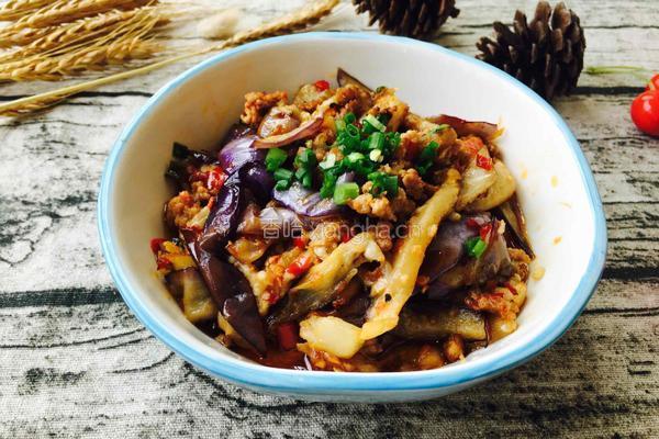 酱爆肉末茄子的做法图解9