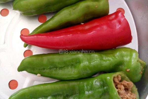 虎皮辣椒肉末的做法图解3
