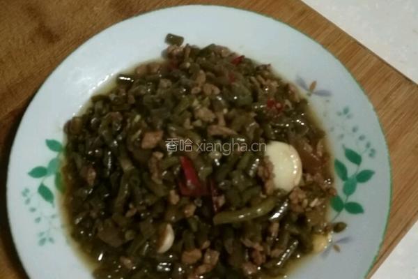 酸豆角炒肉的做法图解4
