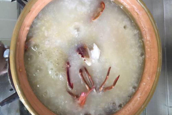 海蟹鲜虾粥的做法图解6