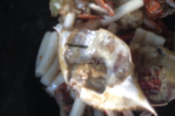 螃蟹炒年糕的做法图解10