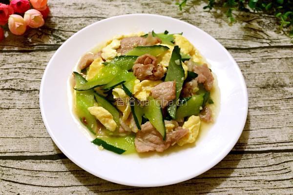 黄瓜鸡蛋炒肉片的做法图解8