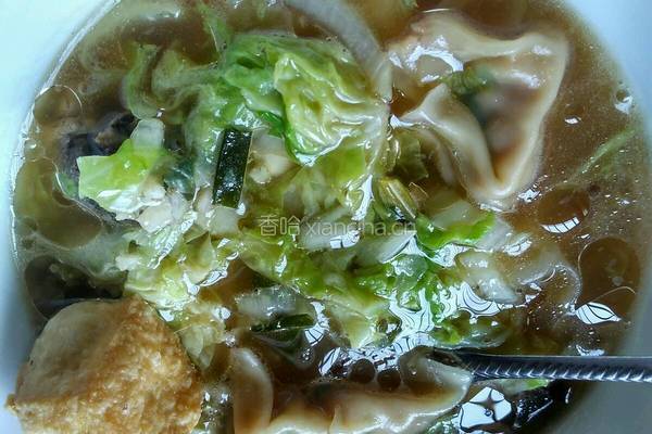 饺子白菜汤的做法图解1