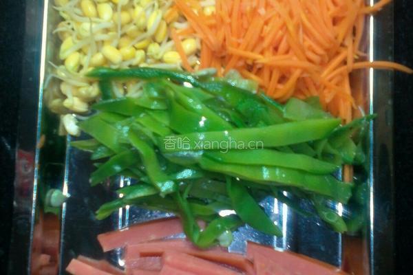 豆芽炒饼丝的做法图解9