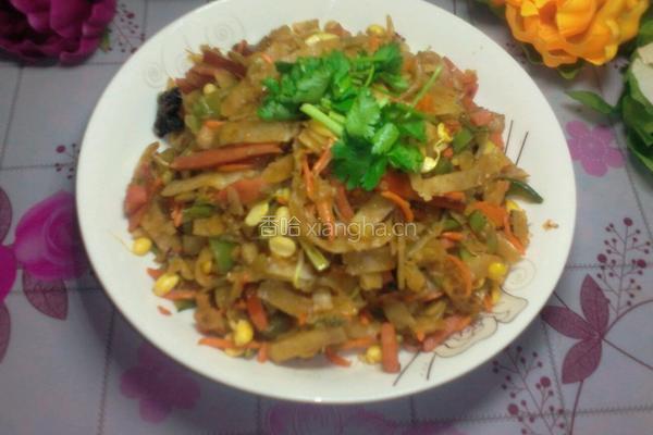 豆芽炒饼丝的做法图解14