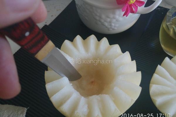 蜂蜜蒸梨的做法图解4