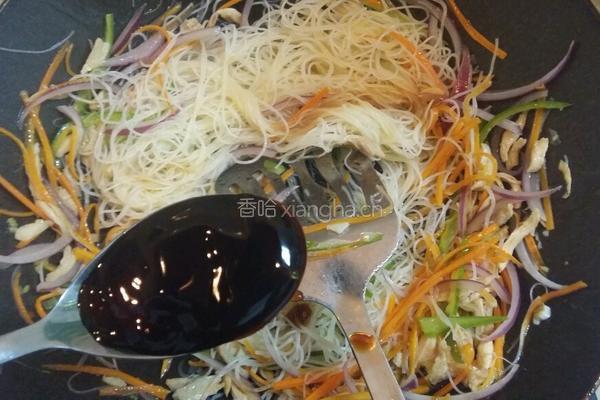 蚝油鸡丝炒米粉的做法图解11