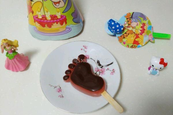 西瓜巧克力棒冰的做法图解5