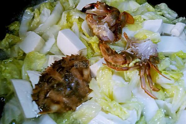 螃蟹白菜炖豆腐的做法图解5