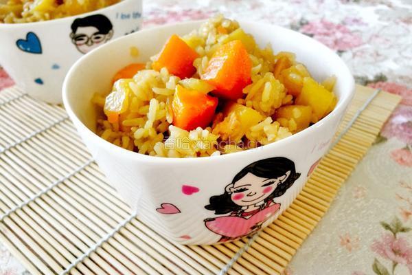 胡萝卜土豆香肠焖饭的做法图解8
