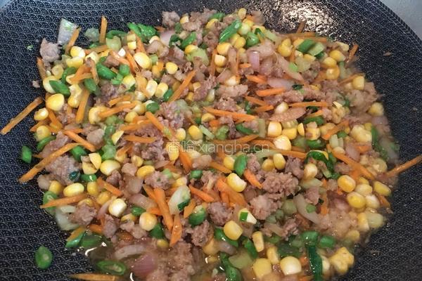 肉末蔬菜焗烤饭的做法图解5