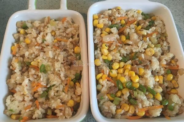 肉末蔬菜焗烤饭的做法图解7