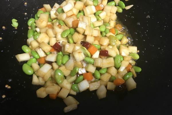 茭白炒毛豆的做法图解11