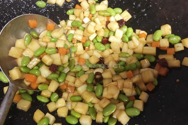 茭白炒毛豆的做法图解14