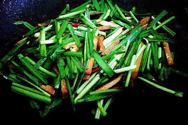韭菜炒香干的做法图解4