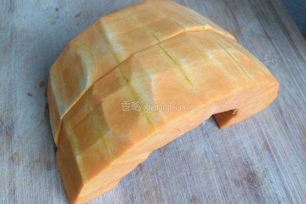 蜂蜜蒸南瓜的做法图解2