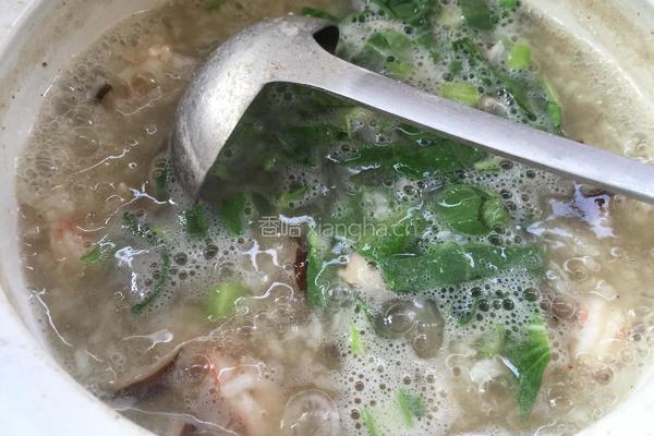 香菇青菜粥的做法图解9