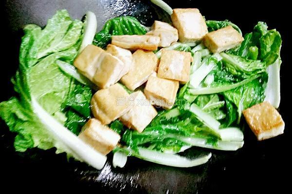 青菜炒豆腐的做法图解11