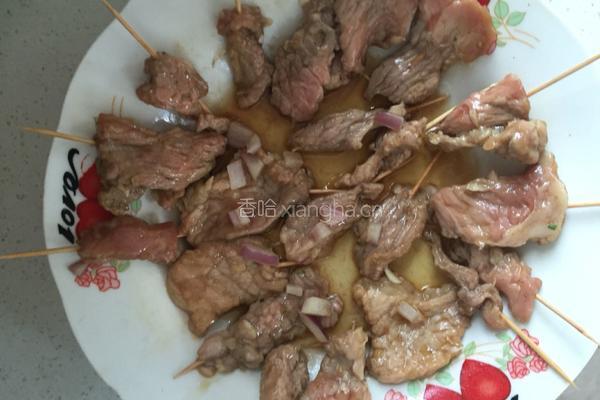 自制烤牙签肉的做法图解4