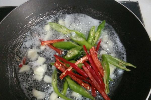 青辣椒炒长豆角的做法图解4