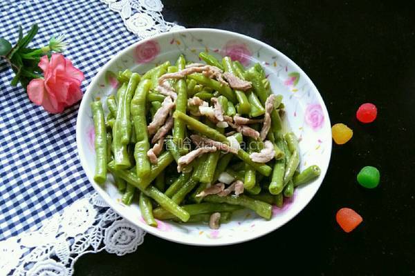 长豆角炒肉丝的做法图解10