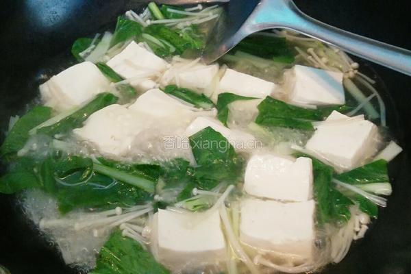 小白菜豆腐汤的做法图解5
