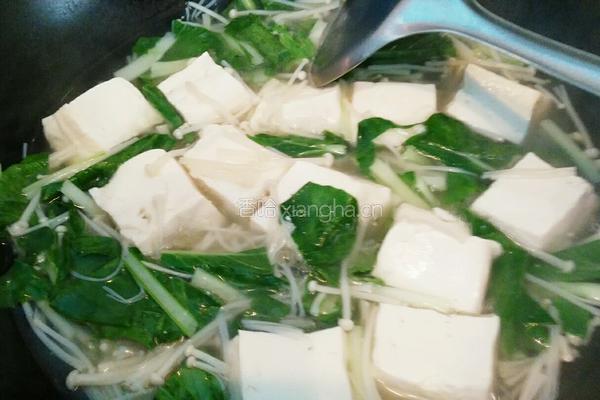 小白菜豆腐汤的做法图解7
