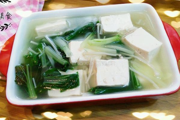 小白菜豆腐汤的做法图解8