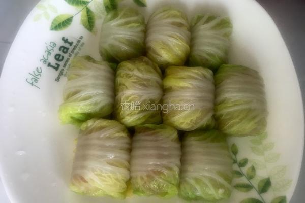 娃娃菜卷的做法图解2