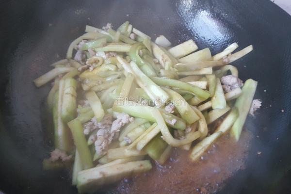 肉炒茄子的做法图解6