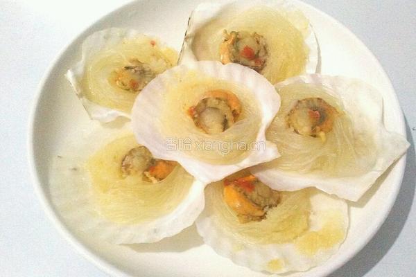 蒜蓉粉丝蒸扇贝的做法图解4