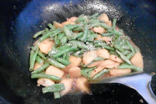 土豆烧豆角的做法图解6
