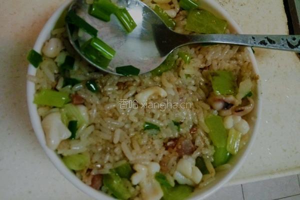 尤鱼柠檬汁炒饭的做法图解7