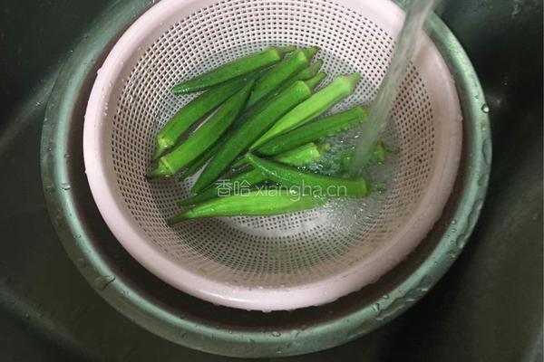 葱油秋葵的做法图解3