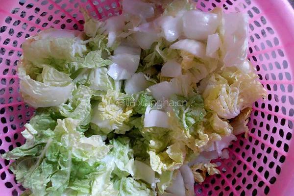 白菜炖肉的做法图解3