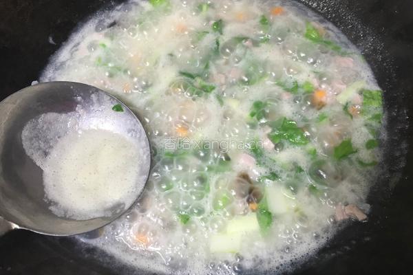 皮蛋瘦肉粥的做法图解8