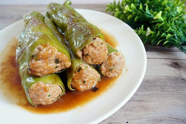 虎皮尖椒酿肉的做法图解15