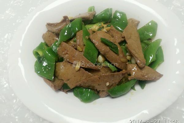 青椒炒猪肝的做法图解4