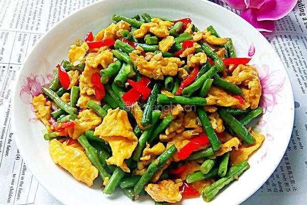 豇豆炒鸡蛋的做法图解9