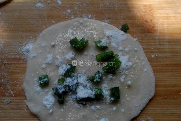 饺子皮版烧饼的做法图解3