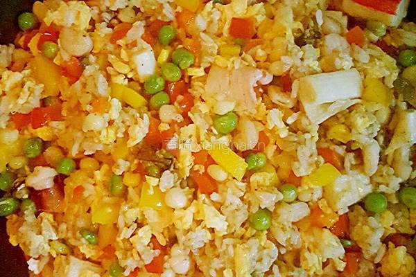 芝士海鲜焗饭的做法图解4