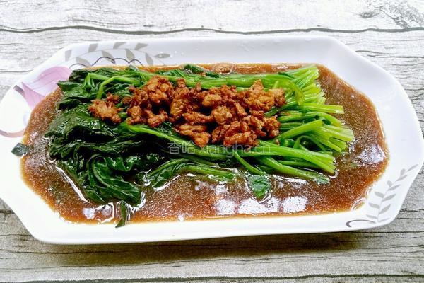 肉酱菠菜的做法图解9