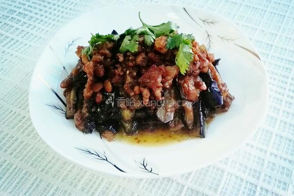 酱爆肉末茄子的做法图解5