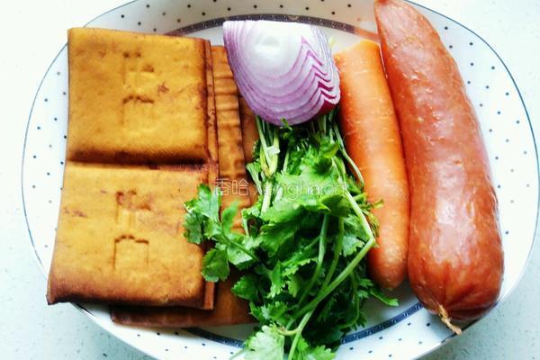 凉拌豆腐干丝的做法图解1