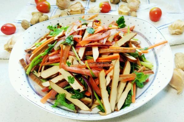 凉拌豆腐干丝的做法图解4