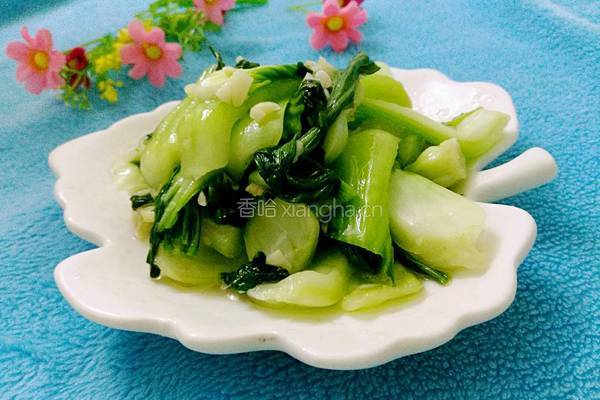 蒜蓉油菜的做法图解9