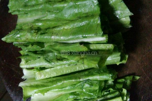 清炒油麦菜的做法图解2